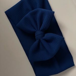 blue headband bow